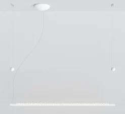 Suspension, Squiggle 8, blanc mat, LED, 2700K, 2500lm, L140cm, H4cm - Rotaliana