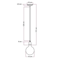 Suspension, série porcelaine, blanc, câble textile blanc optique brillant, Ø4,5cm, H6cm - Creative Cables