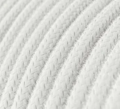 Suspension, série silicone, blanc, câble coton blanc optique, Ø4,3cm, H9,2cm - Creative Cables