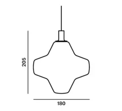 Suspension, Starcloud Lyra, transparent, LED, 2700K, 250 lm, Ø18cm, H20,5cm - Brokis