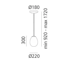 Suspension, Stellar Nebula 22, iridescent, LED, dim, 3000K, 800 lm, Ø22cm, H30cm - Artemide