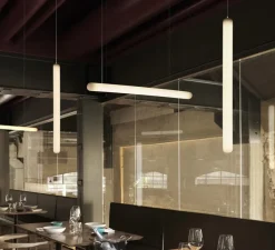 Suspension, Stiletto Y, blanc, LED, dim, 2700K, 750 lm, L6cm, H80cm - Slide