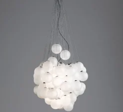 Suspension, Stochastic D87, 72 sphères, blanc opalin, LED, 2700k, 1541lm, Ø50cm, H60cm - Luceplan