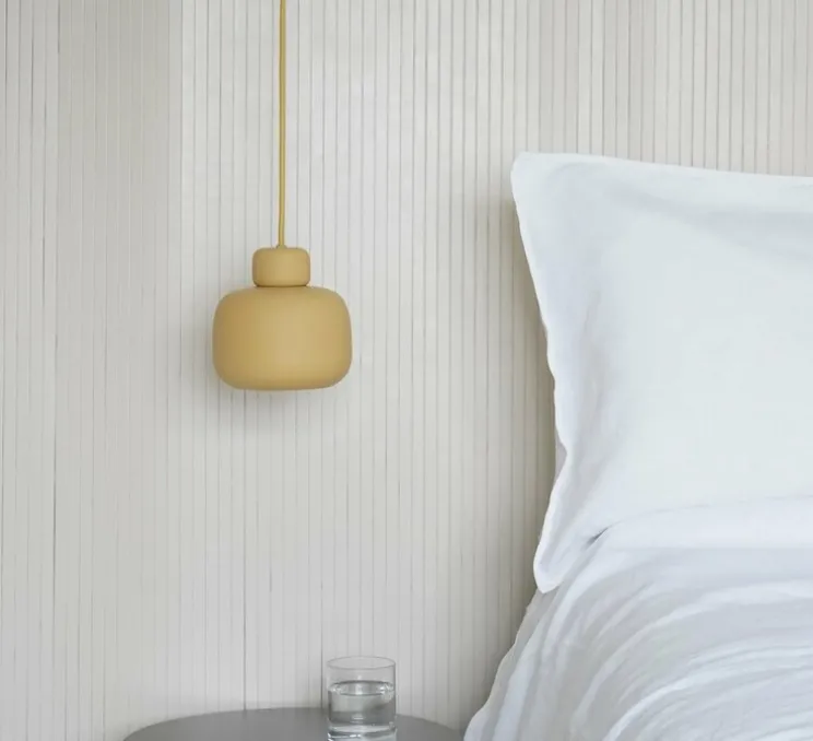 Suspension, Stone, small, moutarde, Ø15,9cm, H16cm - Woud