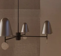 Suspension, Stor, C1332, nickel mat, travertin, LED, dim, 2700K, 1800 lm, Ø80cm, H30cm - Aromas del Campo