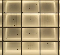 Suspension, String Light (cone, 12m, rosace), noir, LED, 2700K, 1033lm, Ø19cm, H16cm - Flos