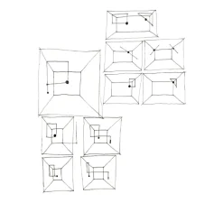 Suspension, String Light (cone, 12m, rosace), noir, LED, 2700K, 1033lm, Ø19cm, H16cm - Flos