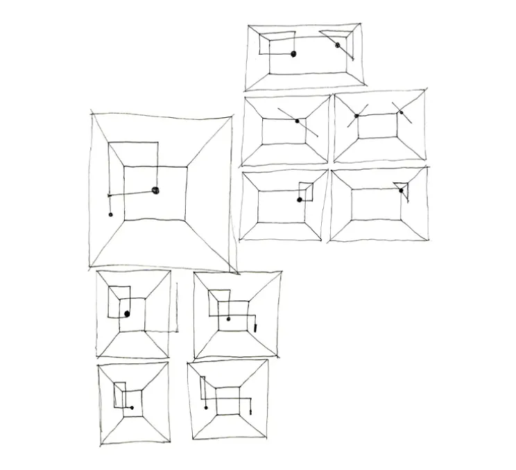 Suspension, String Light (cone, 12m, alimentation sol), noir, LED, 2700K, 1033lm, Ø19cm, H16cm - Flos