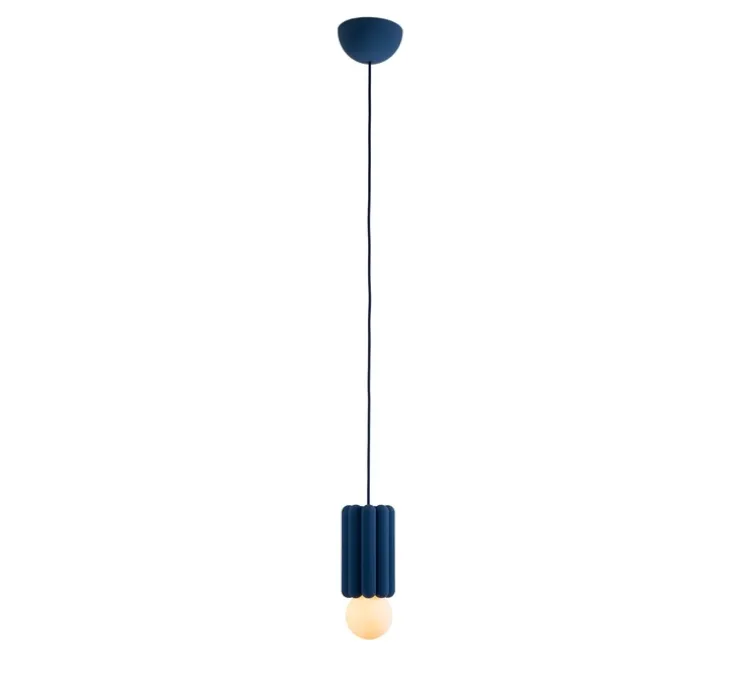 Suspension, Stucco No. 3, bleu lapis, Ø10,5cm, H18,5cm - Schneid