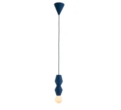 Suspension, Stucco No. 2, bleu lapis, Ø10,5cm, H26,5cm - Schneid