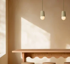 Suspension, Stucco No. 1, vert pistache, Ø10cm, H26,5cm - Schneid