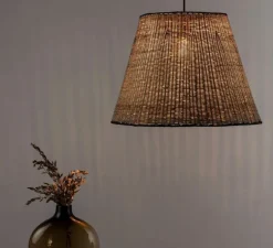 Suspension, Sumba, noir, rotin, Ø56cm, H36cm - Faro