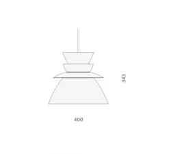 Suspension, Sundowner 400, blanc/noir, Ø40cm, H34,3cm - Lyfa