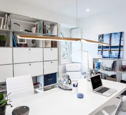 Suspension, Swan, variable TRIAC, 500mA, chêne, LED, 2700K, 3951lm, L162cm, H7cm - Tunto