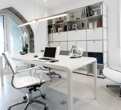 Suspension, Swan, variable TRIAC, 500mA, chêne, LED, 2700K, 3951lm, L162cm, H7cm - Tunto