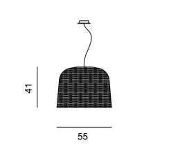 Suspension, Sweet 96, blanc brillant, Ø55cm, H41cm - Gervasoni