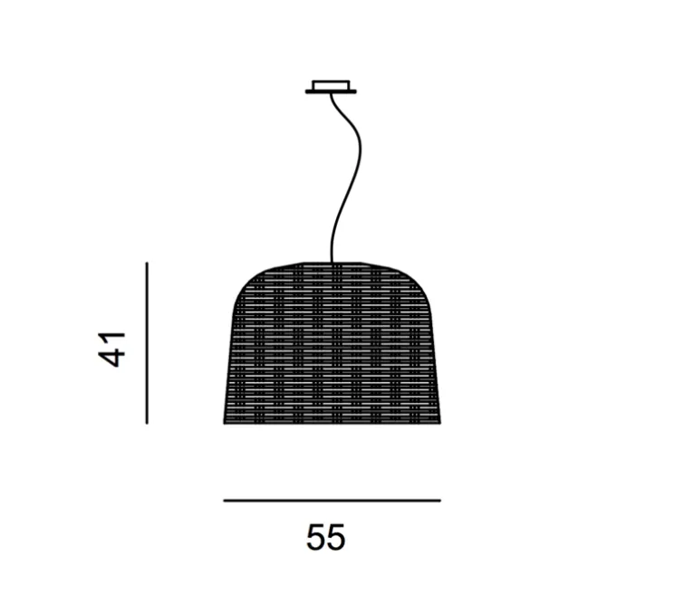 Suspension, Sweet 96, blanc brillant, Ø55cm, H41cm - Gervasoni