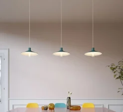 Suspension, Swing Pastel, bleu pétrole, Ø30cm, H11,1cm - Creative Cables