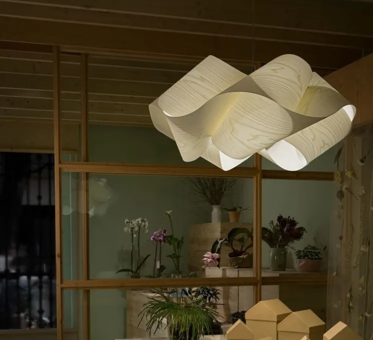 Suspension, Swirl, SG 20, blanc, câble blanc, Ø75cm, H35cm - LZF