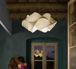 Suspension, Swirl, SG 20, blanc, câble blanc, Ø75cm, H35cm - LZF