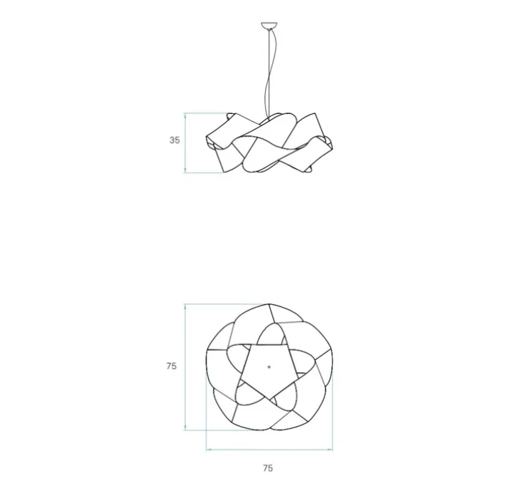 Suspension, Swirl, SG 22, hêtre naturel, Ø75cm, H35cm - LZF