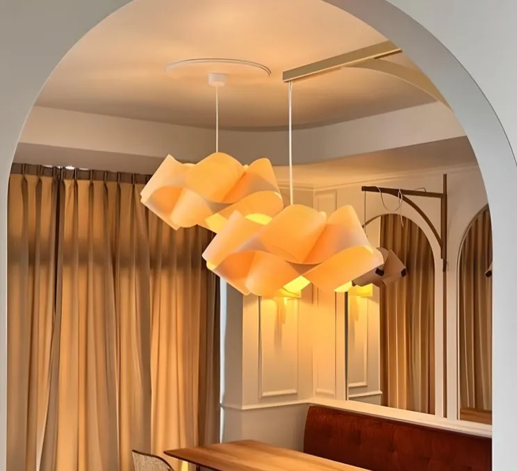 Suspension, swirl small SP 22, hêtre naturel, Ø54cm, H25cm - LZF