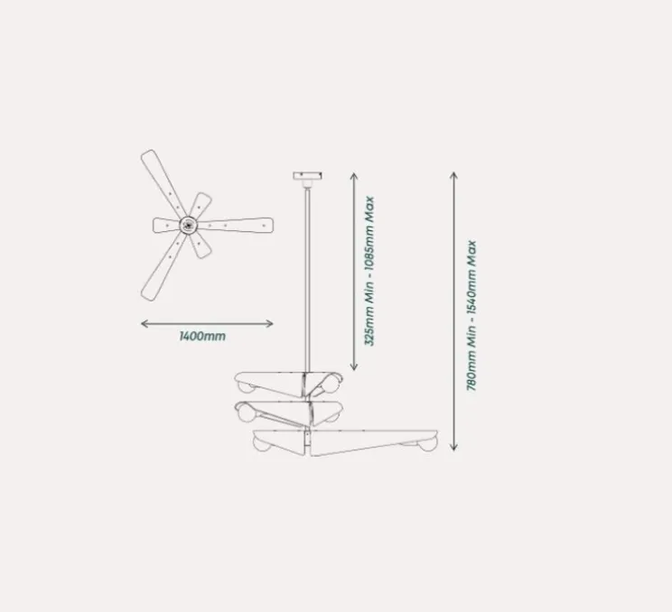 Suspension, Sycamore 3, Laiton, verre rose fumé, Ø140cm, H154cm - Tala