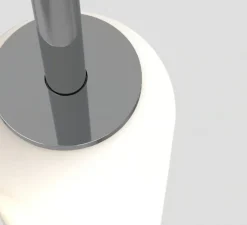 Suspension, Tacoma, chrome poli, abat-jour Tacoma Reed Glass opalin, IP44, Ø9,5cm, H185cm - Astro