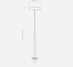 Suspension, Tacoma, noir mat, abat-jour Tacoma Glass opalin, IP44, Ø13,5cm, H185cm - Astro