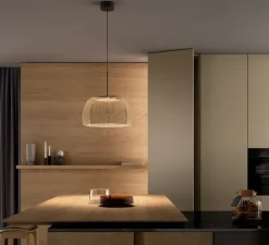 Suspension, Tanit S/43, beige, LED, 2700K, 1400lm, Ø43cm, H58cm - Bover