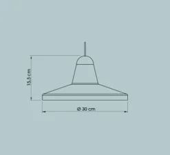 Suspension, Tao, vert picea, Ø30cm, H15,5cm - Easy Light by Carpyen