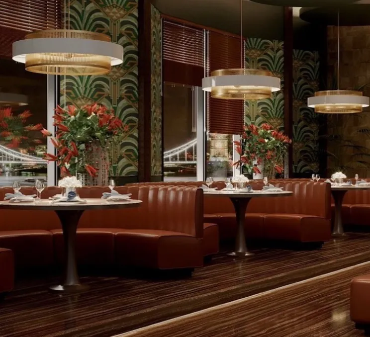 Suspension, Tarya Ronde, Large, blanc et laiton, Ø90cm, H27,5cm - Gong