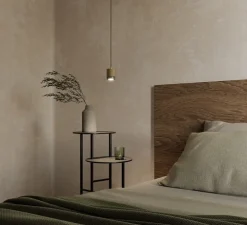 Suspension, Tea, C1337, vieil or, marbre vert, LED, dim, 2700K, 600 lm, Ø5cm, H6cm - Aromas del Campo