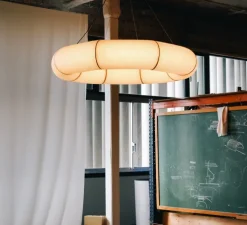 Suspension, Tekio Circular P8, papier Washi, LED, dim, 2200-2700K, 8084 lm, Ø140cm, H25cm - Santa & Cole