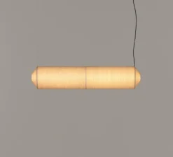 Suspension, Tekio Horizontal P2, circular canopy, papier Washi, LED, dim, 2200-2700K, 2190 lm, L120cm, H25cm - Santa & Cole