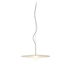 Suspension, Tempo 5776, beige, LED, dim, Dali-2, 2700K, 415lm, Ø40cm, H21cm - Vibia