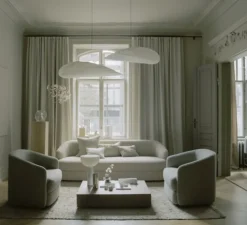 Suspension, Tense, Blanc, 2700K, 2000lm, H15cm, Ø120 cm - New Works