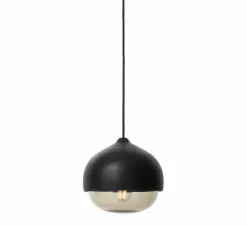 Suspension, Terho M, bois, tilleul, fumé, noir, Ø24cm, H21,5cm - Mater