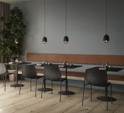 Suspension, Terho S, bois, tilleul, fumé, noir, Ø13,5cm, H21,5cm - Mater