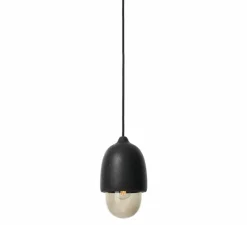 Suspension, Terho S, bois, tilleul, fumé, noir, Ø13,5cm, H21,5cm - Mater