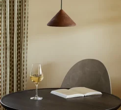 Suspension, Terra, rouge rouille, marc de café recyclé, Ø17,5cm, H11cm - Mater