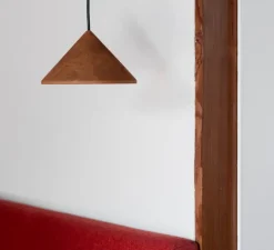 Suspension, Terra, rouge rouille, marc de café recyclé, Ø17,5cm, H11cm - Mater