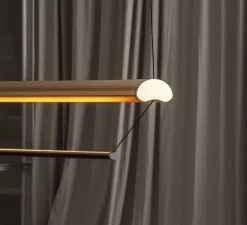 Suspension, Tier 150, cuivre anodisé, améthyste, LED, dim, 2700K, L150cm, H20cm - A-N-D