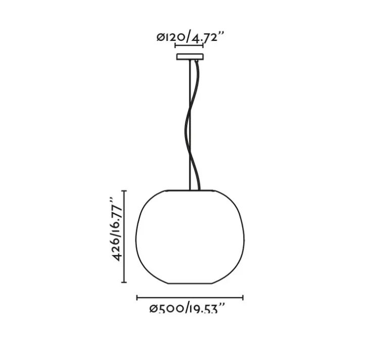 Suspension, Tierra 500, naturel, Ø50cm, H42,6cm - Faro