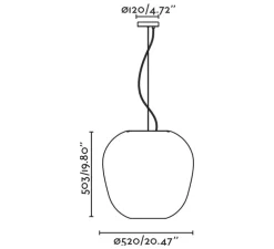 Suspension, Tierra 520, naturel, Ø52cm, H50,3cm - Faro