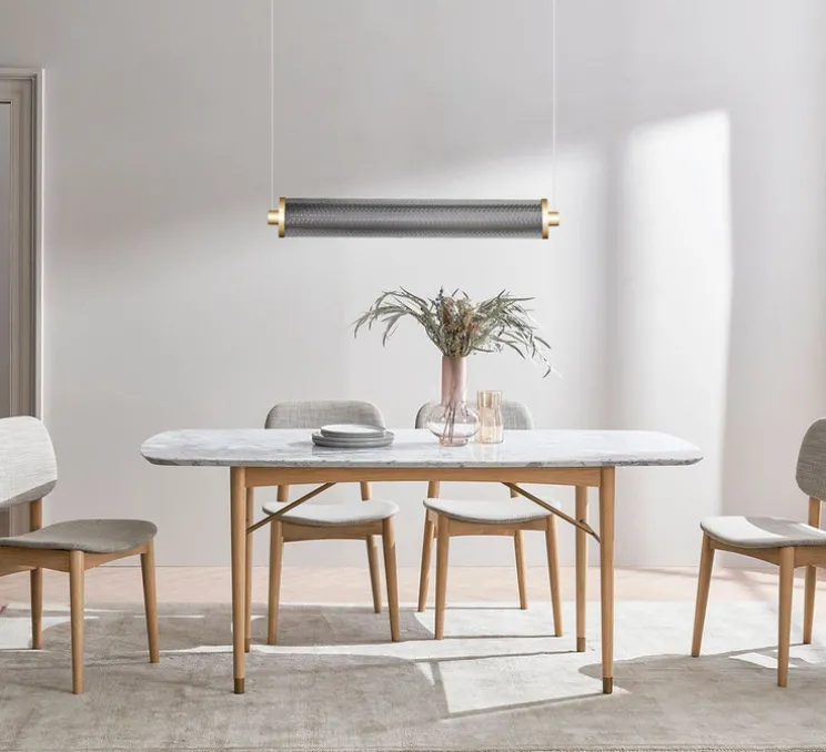 Suspension, Tiffany horizontale, graphite, LED, dim, 2700K, 950 lm, L67cm, H9,25cm - Elements lighting