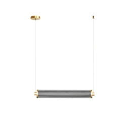 Suspension, Tiffany horizontale, graphite, LED, dim, 2700K, 950 lm, L67cm, H9,25cm - Elements lighting