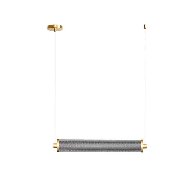 Suspension, Tiffany horizontale, graphite, LED, dim, 2700K, 950 lm, L67cm, H9,25cm - Elements lighting