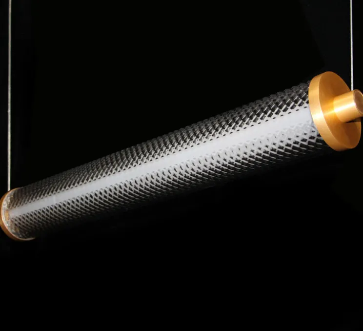 Suspension, Tiffany horizontale, graphite, LED, dim, 2700K, 950 lm, L67cm, H9,25cm - Elements lighting