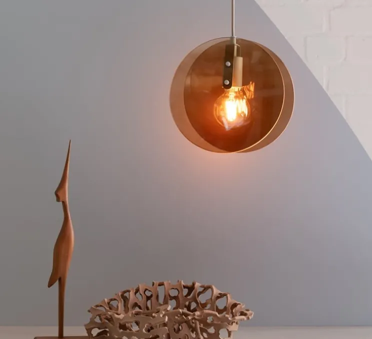 Suspension, Toledo, ambre, Ø22cm, H26cm - It's about Romi